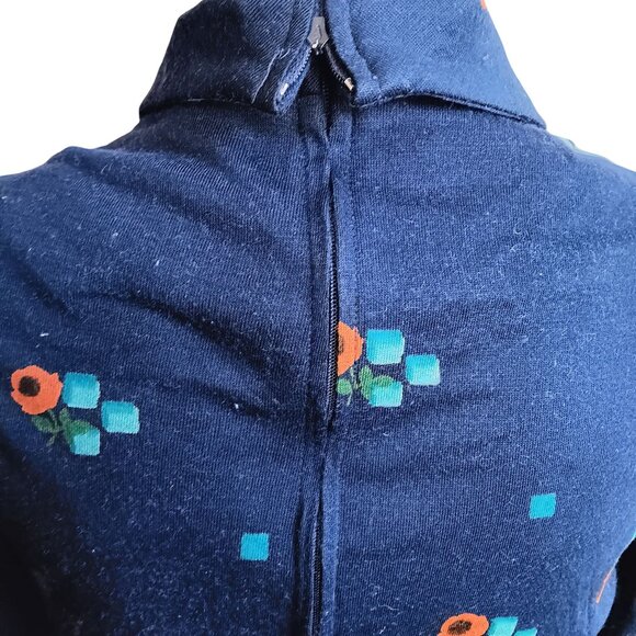 sz 8 Vintage David Crystal LaCoste Dress 1970's Disco Mod Knit Belted True Boho - Picture 9 of 12